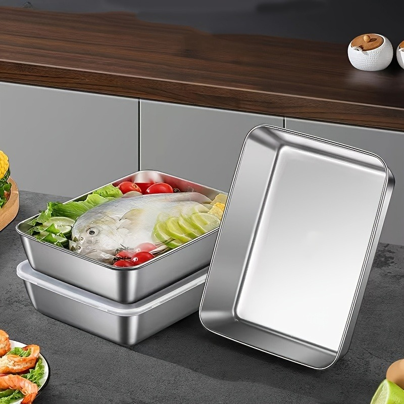 Food Storage Stainless Steel - Lot de 3/6 boîtes de conservation