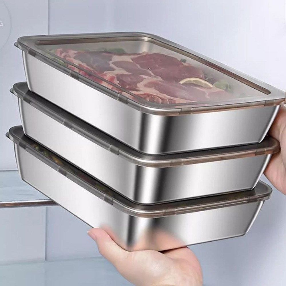 Food Storage Stainless Steel - Plateau de service en acier inoxydable