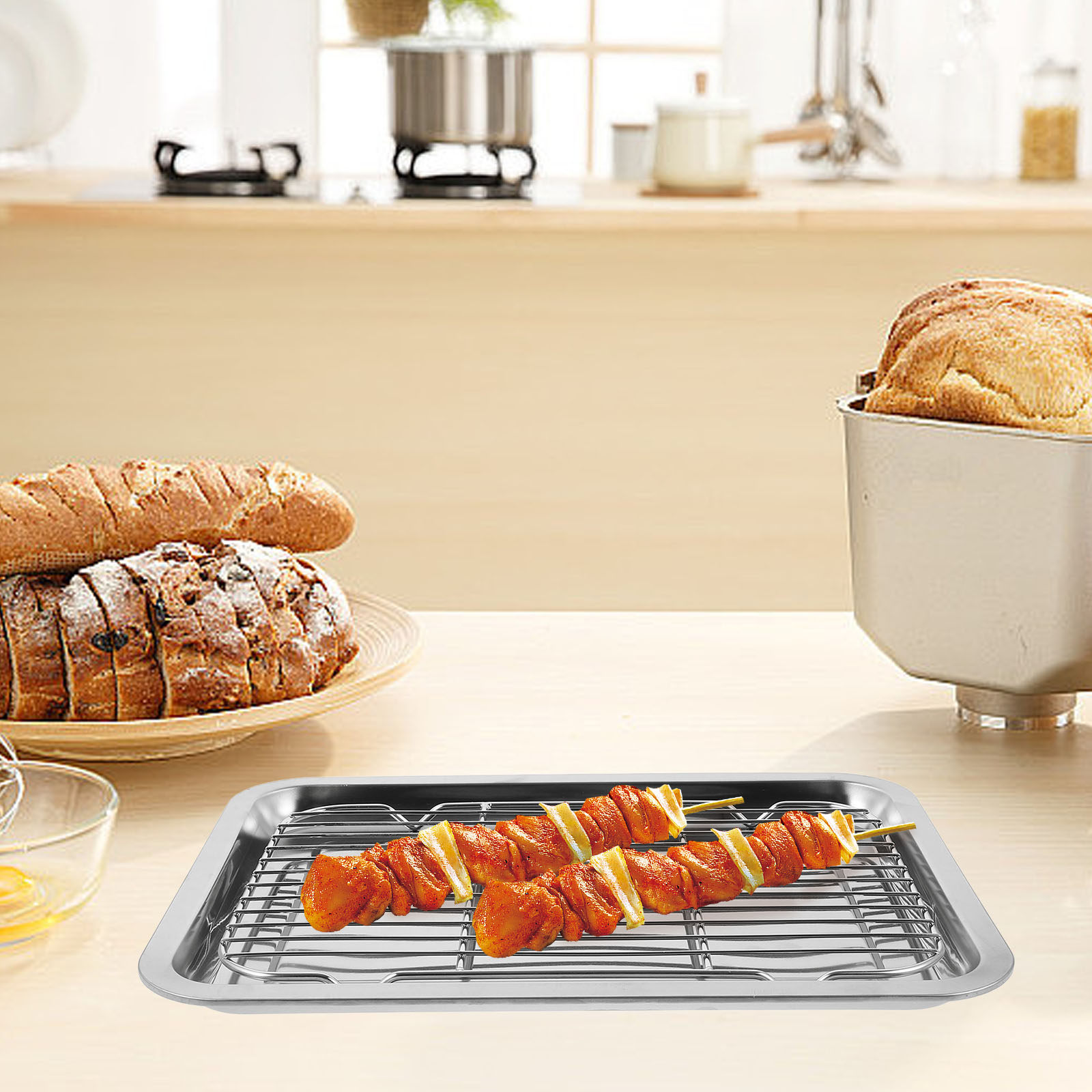 Food Storage Stainless Steel - 1 ensemble de grille de cuisson