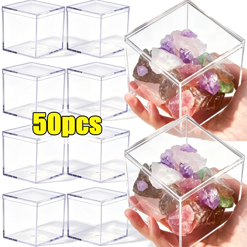 Food Storage Acrylic Containers - Boîtes transparentes en acrylique avec couvercle,