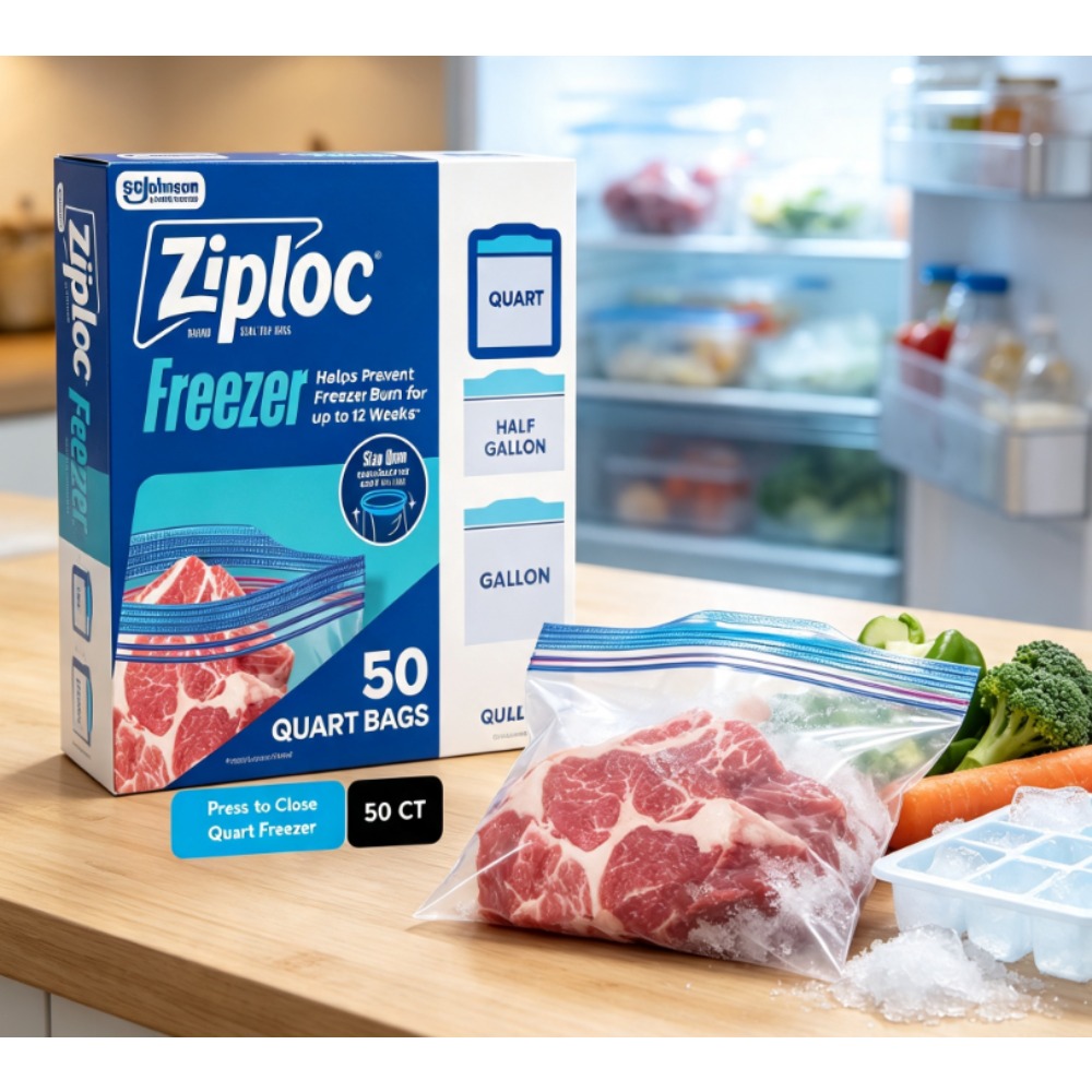 Food Storage Ziploc - Sacs de conservation alimentaire pour congélateur