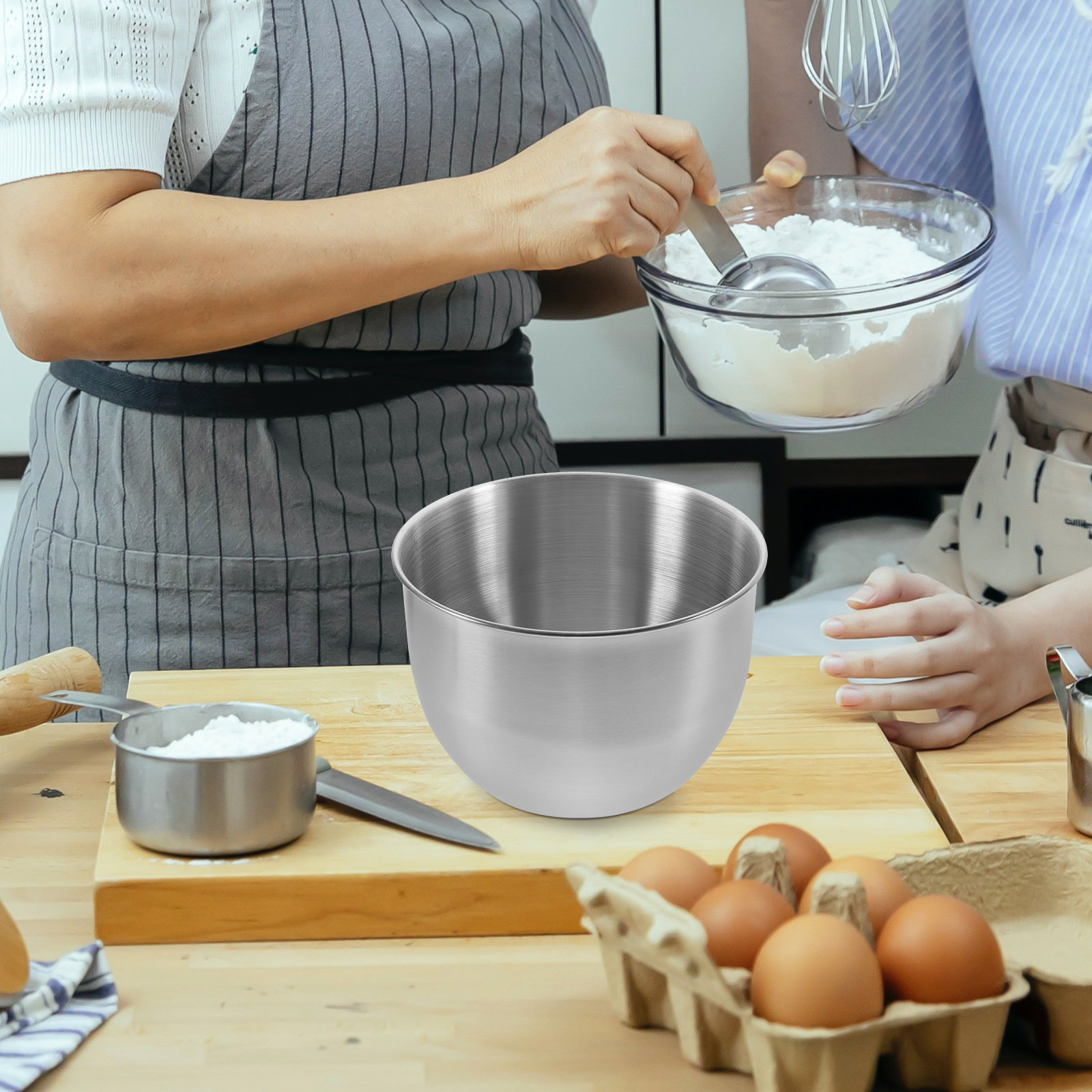 Food Storage Stainless Steel - Grand saladier en acier inoxydable épais