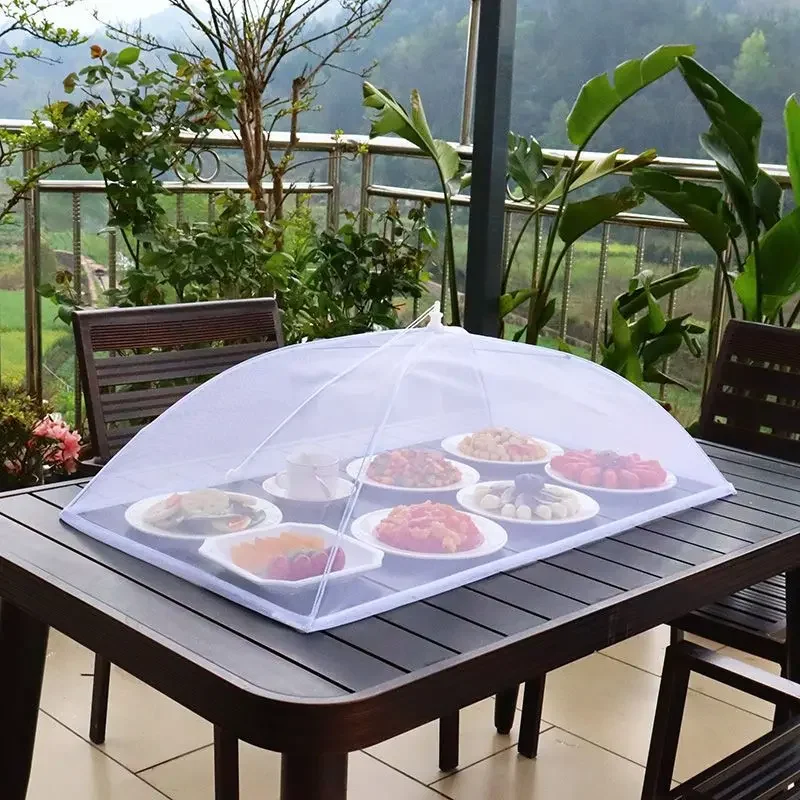Food Storage Net - Couverture alimentaire pliable en maille, anti-moustiques,