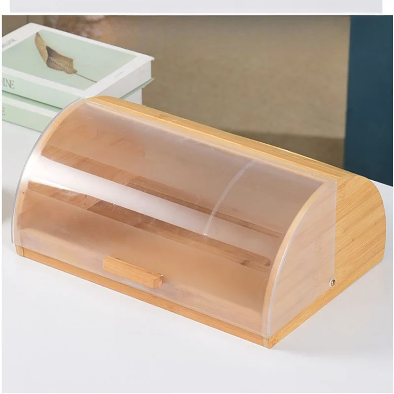 Boîte à pain en bambou avec co - Food Storage Acrylic Containers avis et prix
