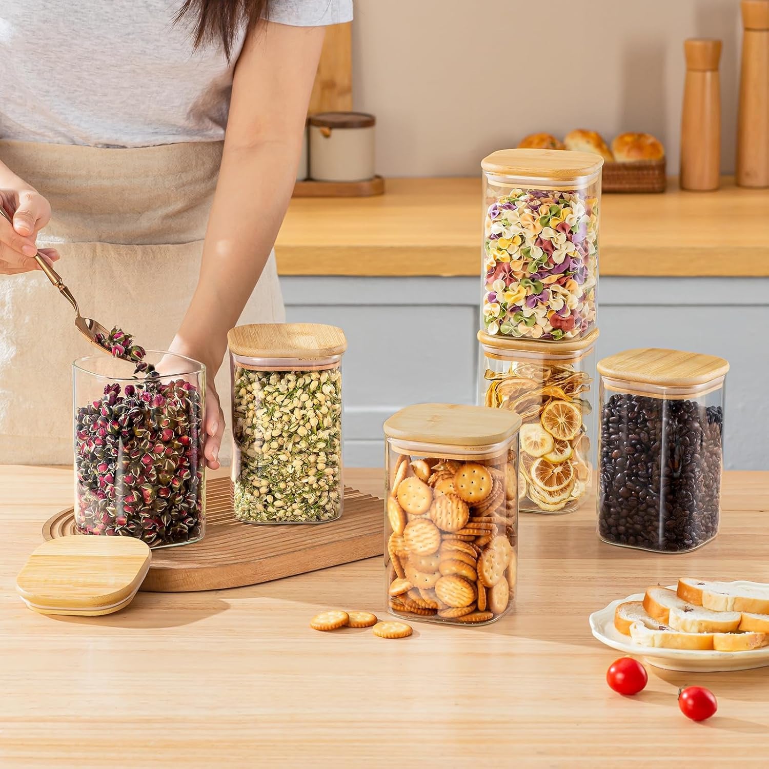 Lot de 6 bocaux de conservatio - Food Storage Jars With Lids avis et prix