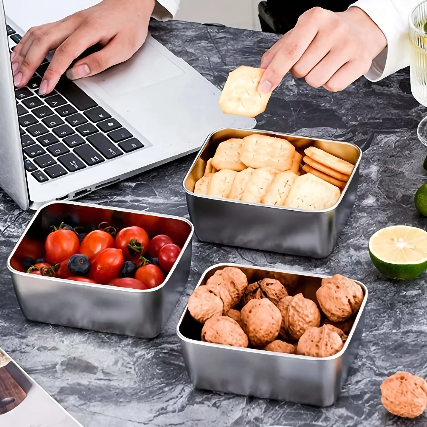 Ensemble de contenants aliment - Food Storage Stackable Containers avis et prix