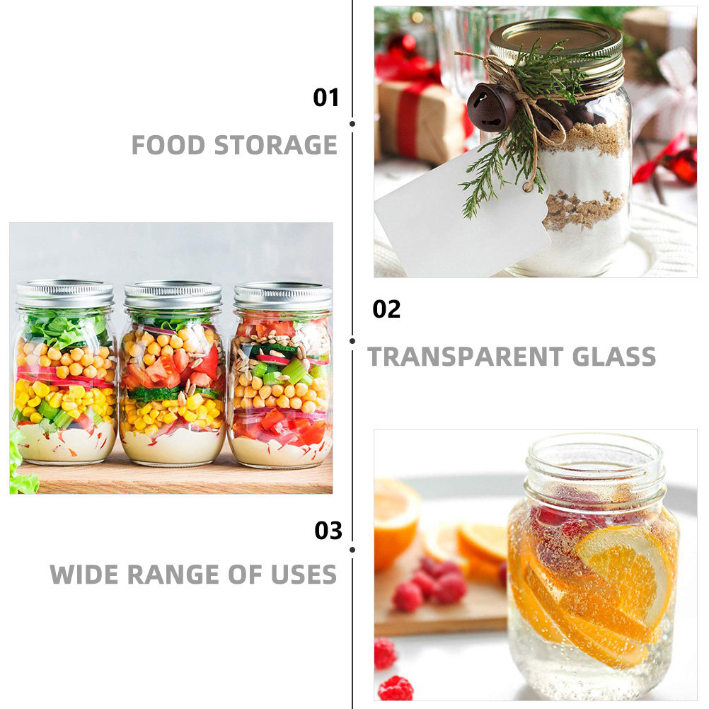 6 pots en verre ronds transpar - Food Storage Jars With Lids avis et prix