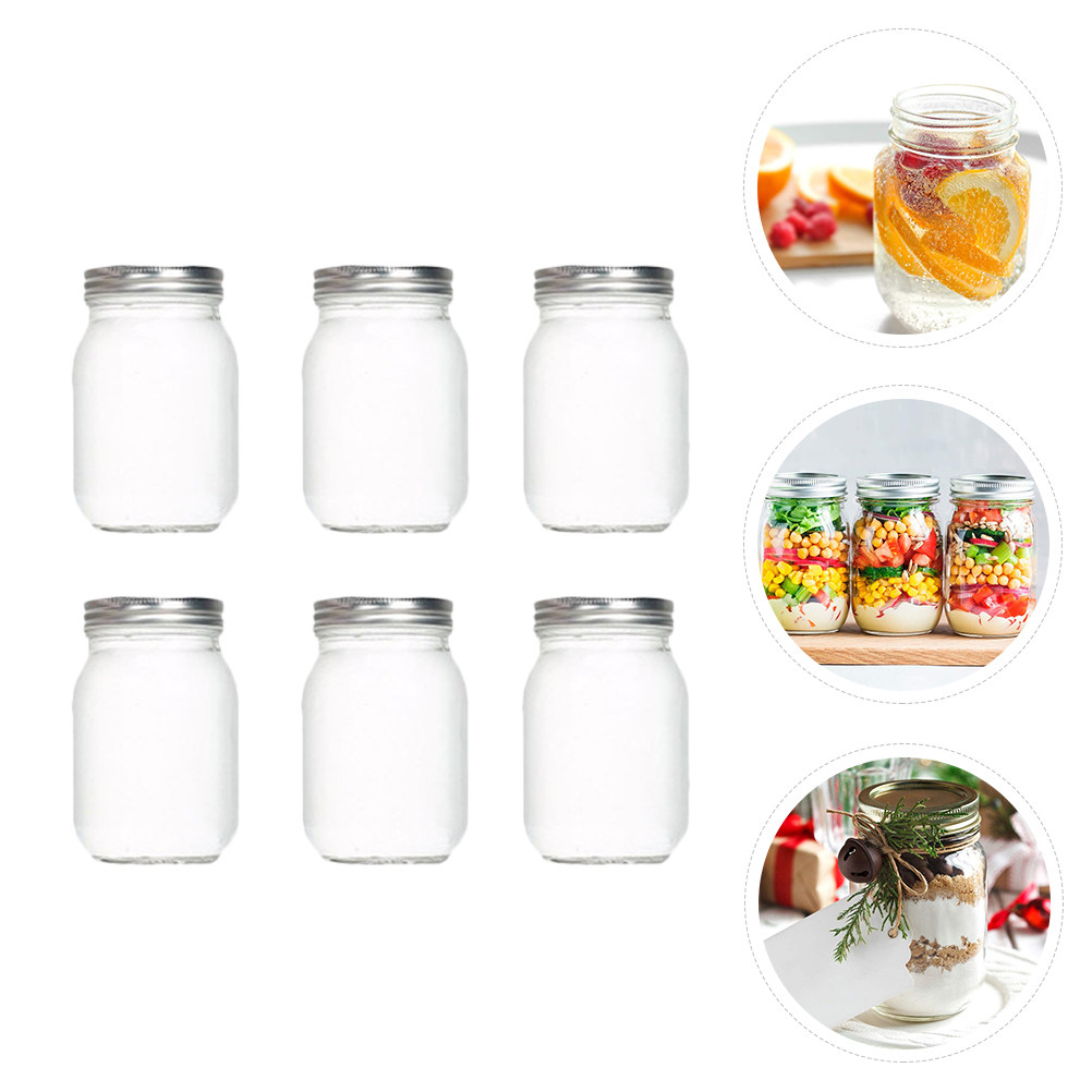 6 pots en verre ronds transpar - Food Storage Jars With Lids avis et prix