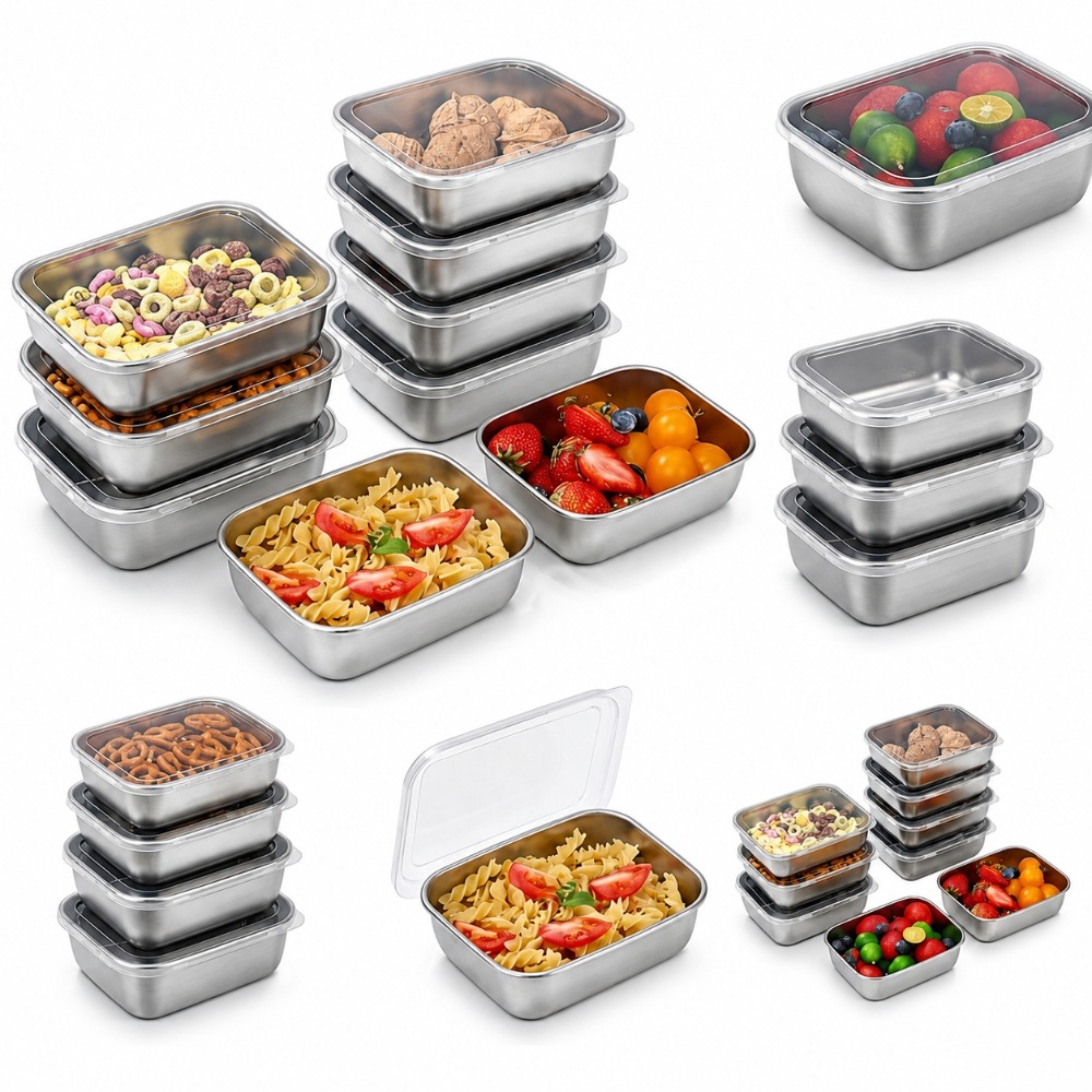 Lot de 6 boîtes de conservatio - Food Storage Metal Box avis et prix