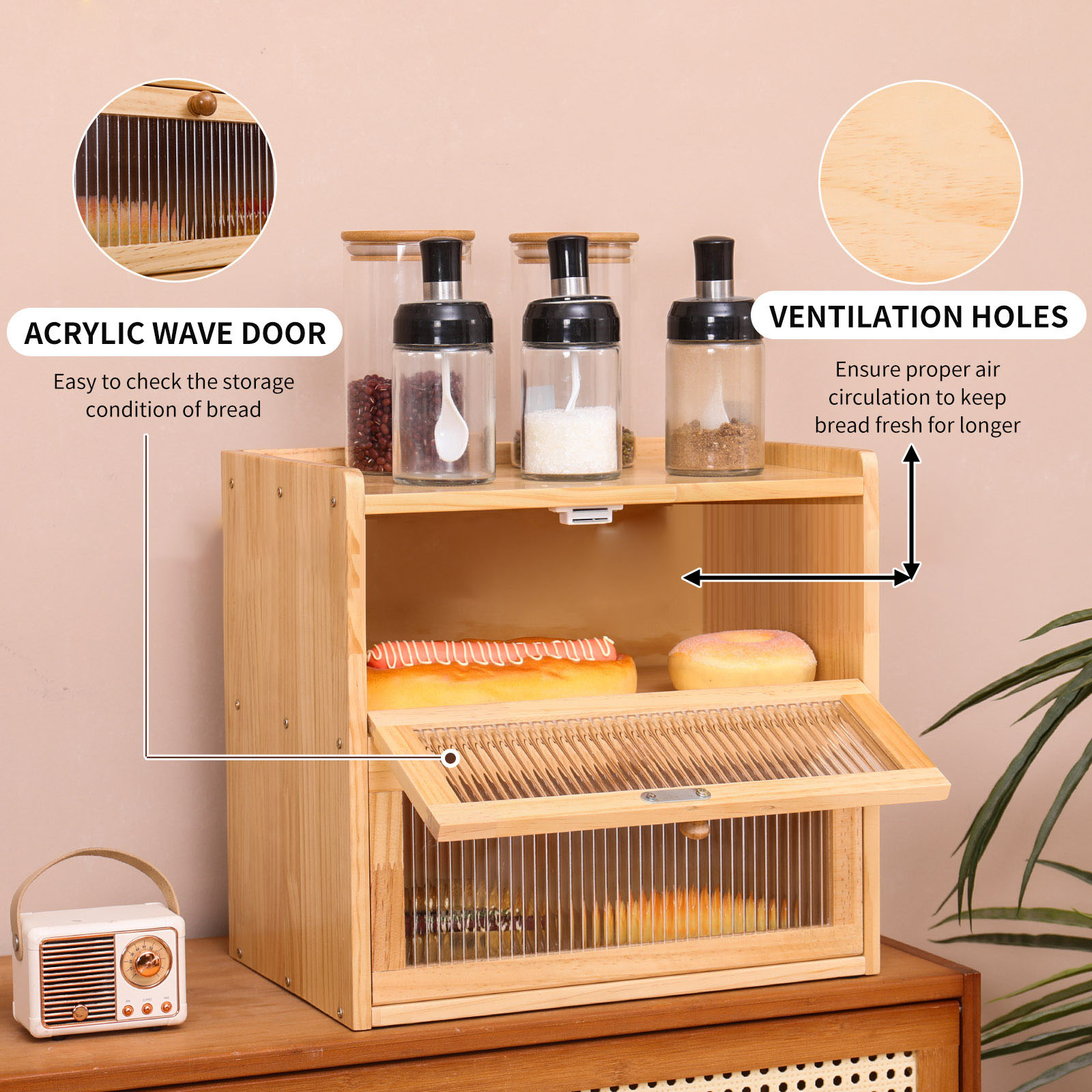 Boîte à pain, support de poube - Food Storage Acrylic Containers avis et prix